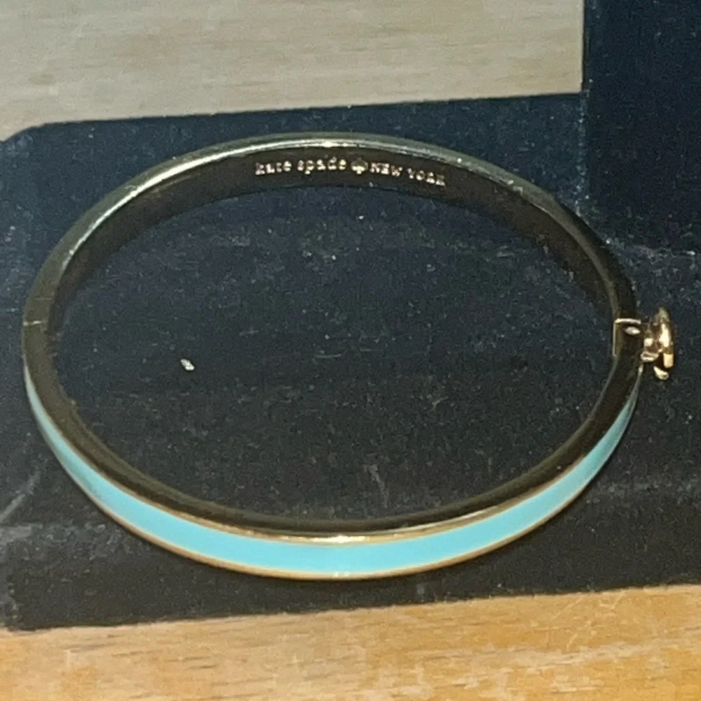 Kate Spade New York Enamel Hinged Bangle Bracelet, Blue